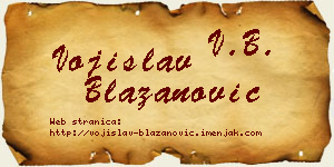 Vojislav Blažanović vizit kartica